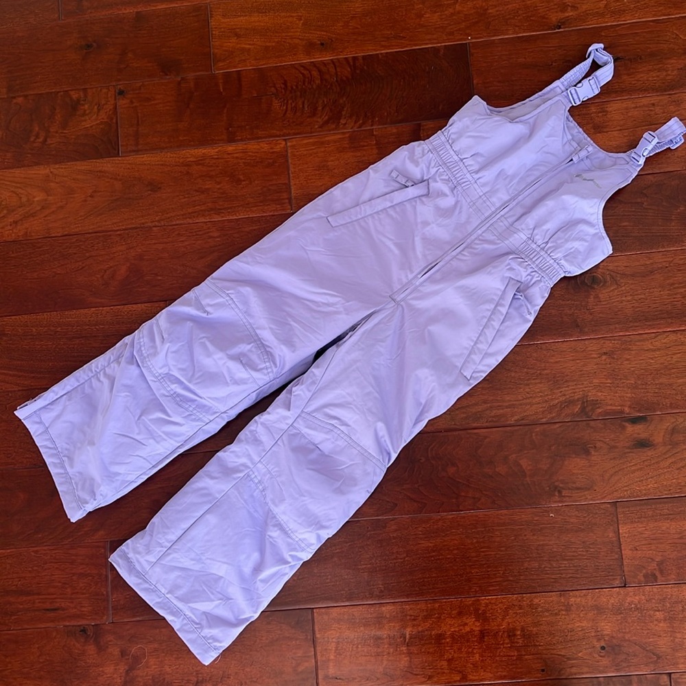 Eddie Bauer Kids' Snow Bib. Lavender color. Size 8. Like New Condition.